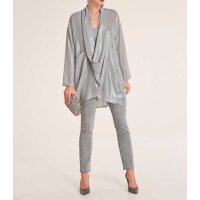 Chiffon-Bluse, silberfarben