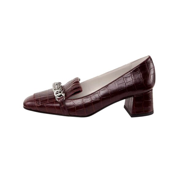 Leather pumps, bordeaux
