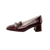 Leather pumps, bordeaux