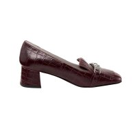 Leather pumps, bordeaux