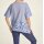 Jerseyshirt m. Spitze, blau-bunt