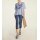 Jerseyshirt m. Spitze, blau-bunt