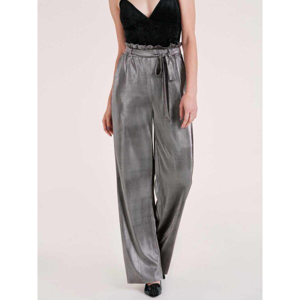 Designer-Hose, silberfarben-metallic