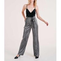Designer-Hose, silberfarben-metallic