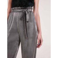 Designer-Hose, silberfarben-metallic