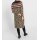 Megztas paltas su leopardo raštu, kupranugario juodumo