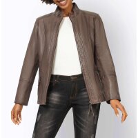 Lamm-Nappaleder-Jacke in Used-Optik, braun