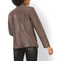 Lamm-Nappaleder-Jacke in Used-Optik, braun