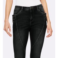 5-Pocket-Jeans in Crinkle-Optik, black denim