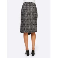 Designer-Wickelrock, schwarz-ecru