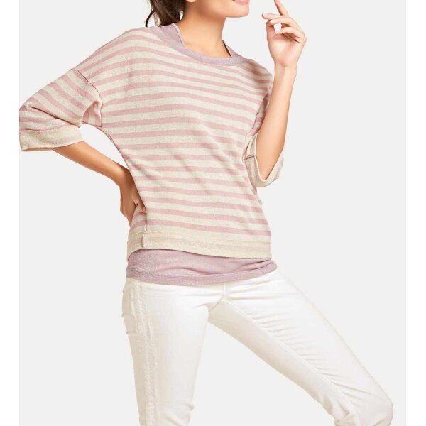 Sweatshirt and top, rose-beige