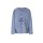 Shirt m. Spitze und Glitzerprint, taubenblau