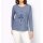 Shirt m. Spitze und Glitzerprint, taubenblau