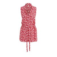 Druckbluse, rot-weiß