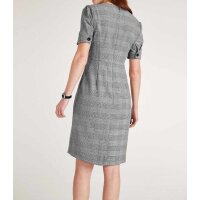 Sheath dress with embroidery, black-white