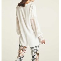 Bluse m. Spitze, ecru