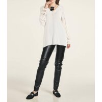 Bluse m. Spitze, ecru
