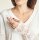 Bluse m. Spitze, ecru