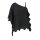 Longbluse m. Strass, schwarz