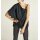 Longbluse m. Strass, schwarz