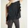 Longbluse m. Strass, schwarz