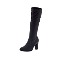 Stretchstiefel in Nubuk-Optik, schwarz