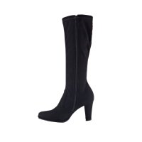 Stretchstiefel in Nubuk-Optik, schwarz