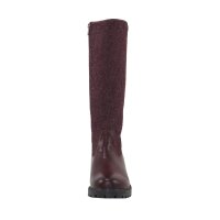 Leder-Filz-Stiefel, bordeaux