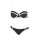 Marken-Balconettebikini, schwarz-weiß, A-Cup