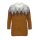Sweter szaro-toffi-miedziany