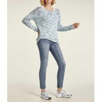 Sweter dzianinowy, niebiesko-wielokolorowy