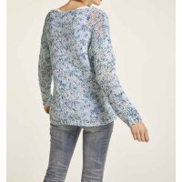 Sweter dzianinowy, niebiesko-wielokolorowy