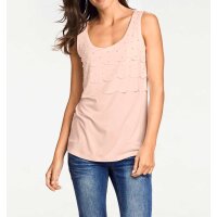 Designer-Shirttop m. Perlen, rosé