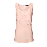Designer-Shirttop m. Perlen, rosé