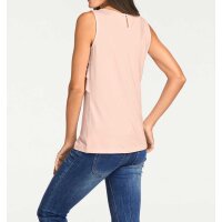 Shirt top with beads, rosé