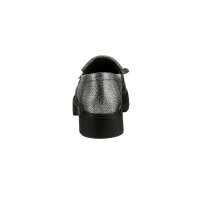 Rind-Nappaleder-Slipper, silbergrau