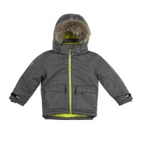 Marken-Kinder-Jacke, grau-limone