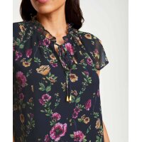 Print blouse, black-multicolour