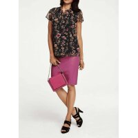 Print blouse, black-multicolour