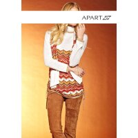 Bluza kremowo-piaskowo-terakotowa