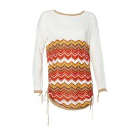 Bluza kremowo-piaskowo-terakotowa