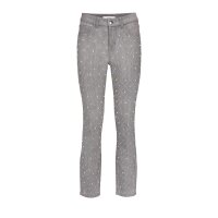 Slim-Fit-Jeans m. Perlen, grau