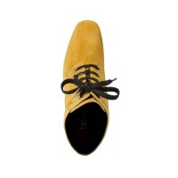 Ziegen-Veloursleder-Schnürstiefelette, gelb