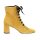 Ziegen-Veloursleder-Schnürstiefelette, gelb