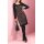 Designer-Druckkleid, schwarz-bunt
