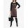 Designer-Druckkleid, schwarz-bunt
