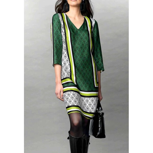 Print dress, green-black