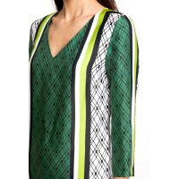 Print dress, green-black