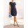Designer-Leinen-Etuikleid, marine