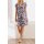 Designer-Volantdruckkleid, bunt